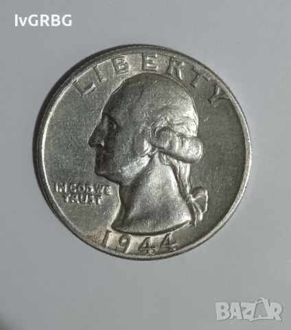 1/4 долар САЩ 25 цента Америка , Четвърт долар Сребърна монета Втората световна , снимка 1 - Нумизматика и бонистика - 45390511