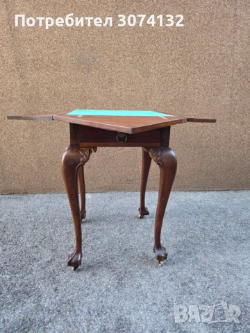 Маса за игра на карти в стил Чипъндейл, снимка 4 - Маси - 53891207