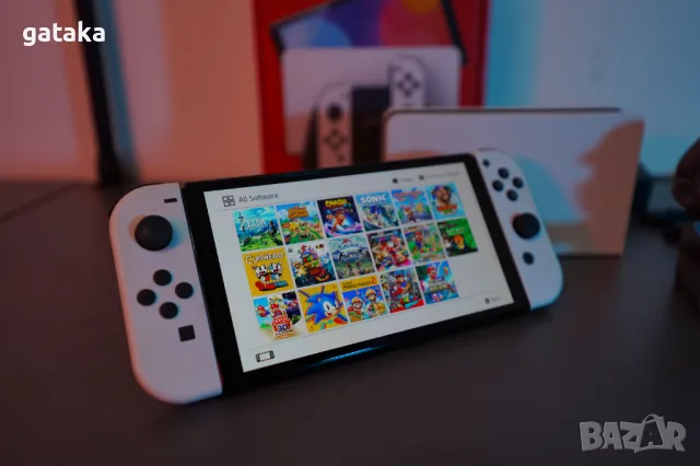 Nintendo Switch OLED с чип - като нов, 256GB и 32 игри, снимка 5 - Игри за Nintendo - 48339825