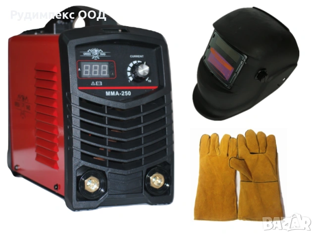 Професионален инверторен електрожен MMA250 - IGBT - 6.7 кVA-220V-250A+МАСКА+РЪКАВИЦИ