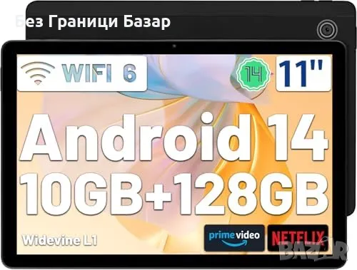 Нов FECLYDET 11'' Android 14 таблет - 10GB+128GB, WiFi6, 8 ядра, OTG, снимка 1 - Таблети - 47457153