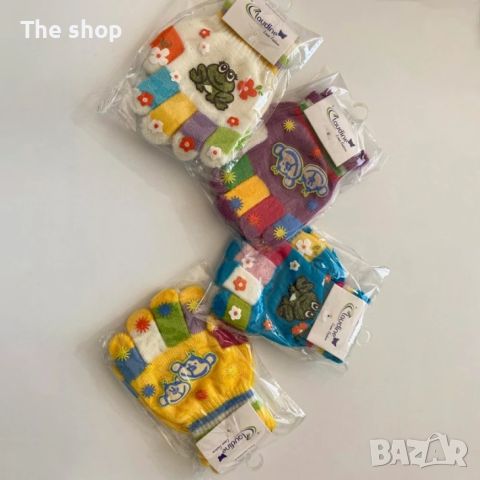 Комплект детски ръкавички 12бр. - различни цветове, 3-5 год. (004), снимка 1 - Шапки, шалове и ръкавици - 46430438