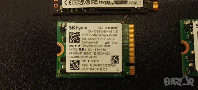 Продавам 4 броя ССД Дискове 256Gb M.2 nVme 2280/42/30 Префектни, снимка 4 - Твърди дискове - 48285675