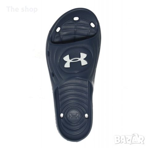 МЪЖКИ ЧЕХЛИ UNDER ARMOUR LOCKER IV SLIDES NAVY (002), снимка 2 - Мъжки чехли - 45821402