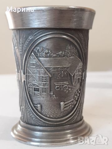 Немски чаши за ракия от калай Antik *  Vintage, снимка 2 - Антикварни и старинни предмети - 45344956
