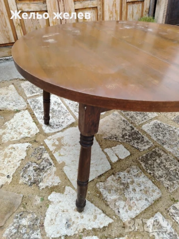 Маса дървена 110,78см, снимка 3 - Маси - 50458234