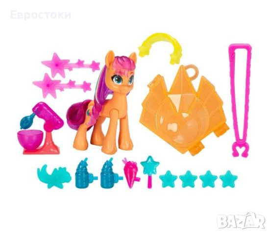 Фигурка Hasbro My Little Pony - Cutie Mark Magic, Sunny Starscout с аксесоари, комплект от 16 части, снимка 4 - Фигурки - 45913014