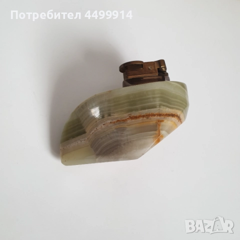 Настолна газова запалка от оникс, снимка 5 - Антикварни и старинни предмети - 51704434