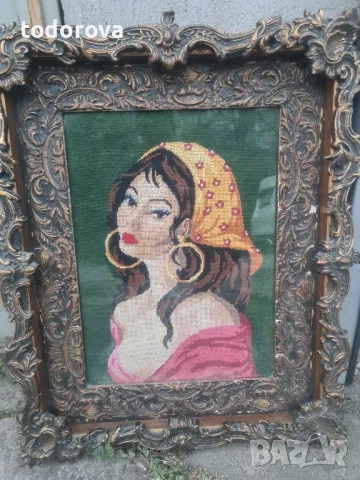 гоблен с красива рамка, снимка 2 - Гоблени - 49826464