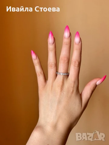 Дамски пръстен от неръждаема стомана с камъни😍, снимка 3 - Пръстени - 50759058
