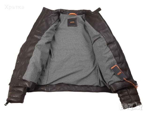 Hugo Boss John In - Оригинално мъжко кожено яке размер 52, 54, снимка 8 - Якета - 53298360