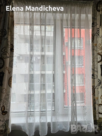 Плат за тънко перде цвят шампанско височина 120 широко 350, снимка 6 - Пердета и завеси - 53032252