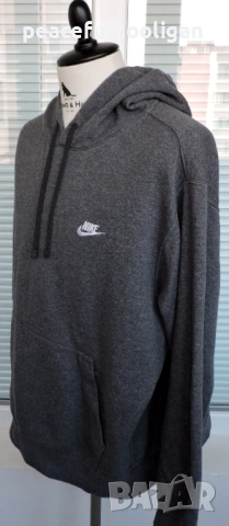 Nike мъжки сив суичър с качулка като ново, размер XL-XXL, снимка 6 - Суичъри - 53394058