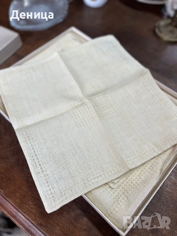 Винтидж комплект покривка от немската марка Echt Bielefelder, отбелязваща 100 години от основаването, снимка 7 - Покривки за маси - 54061222