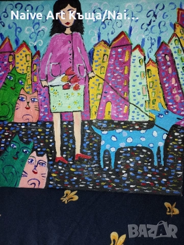 Картина платно маслени бои акрилни бои размер 42/42