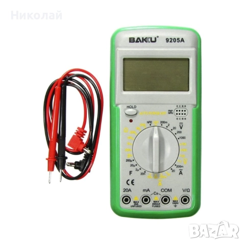 Цифров мултиметър BAKU BK-9205A, ток до 20A.