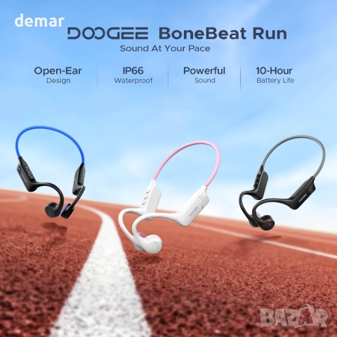 Слушалки DOOGEE с костна проводимост, спортни Bluetooth слушалки, снимка 2 - Bluetooth слушалки - 52973099