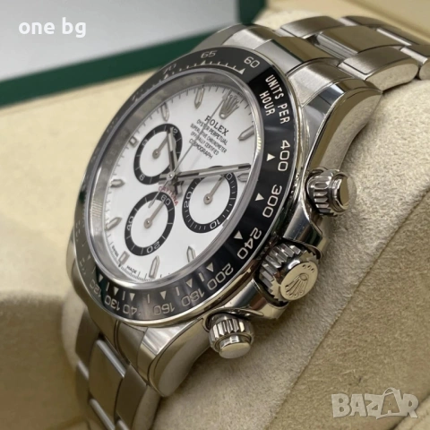 Rolex Daytona silver white Panda , снимка 4 - Луксозни - 53207254