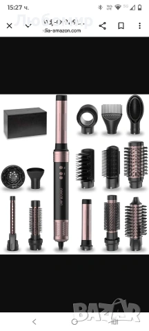 Cecotec Coanda CeramicCare Technology 14in1 AirGlam Black 1400W нагревателна четка с 14 глави, 