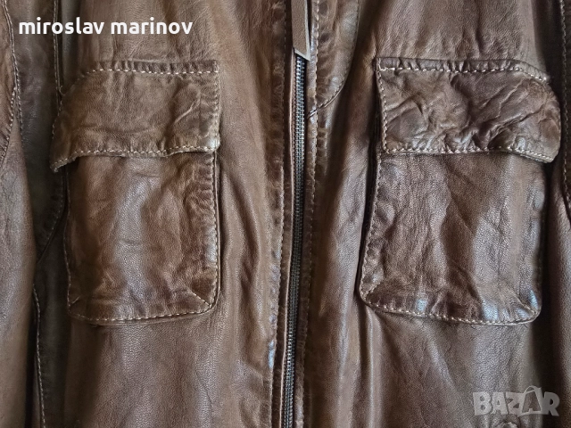 Продавам мъжко кожено яке , снимка 3 - Якета - 52788835