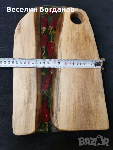 Дъска изработена от епоксидна смола и орех, снимка 7 - Други - 52809064