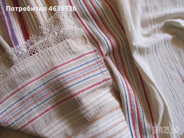 Кърпа, месал, кенар, ръчна изработка , 120х60см., снимка 6 - Антикварни и старинни предмети - 53258525