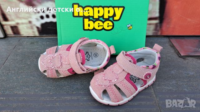 Английски детски сандали естествена кожа-Happy Bee, снимка 3 - Детски сандали и чехли - 46316805