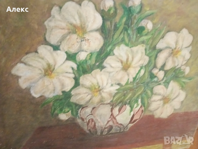 Стара голяма картина натюрморт!, снимка 3 - Картини - 54011547