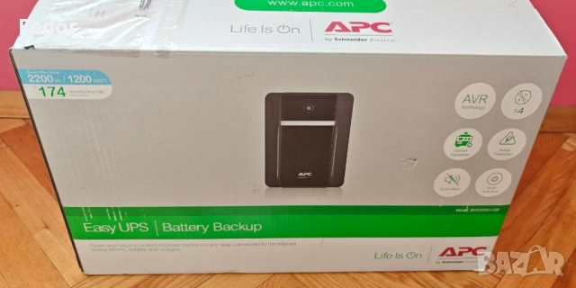 Непрекъсваем ТЗИ, APC Easy UPS 2200VA, 230V, AVR, снимка 8 - UPS захранвания - 53667837