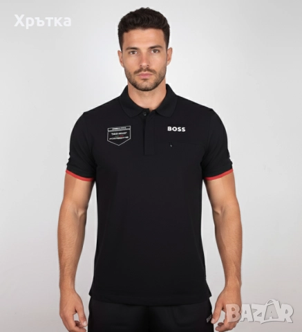 Porsche Motorsport x Boss Team Polo Shirt - Оригинална мъжка тениска с яка