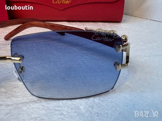 Cartier висок клас слънчеви очила Мъжки Дамски слънчеви с дървени дръжки, снимка 18 - Слънчеви и диоптрични очила - 45607482