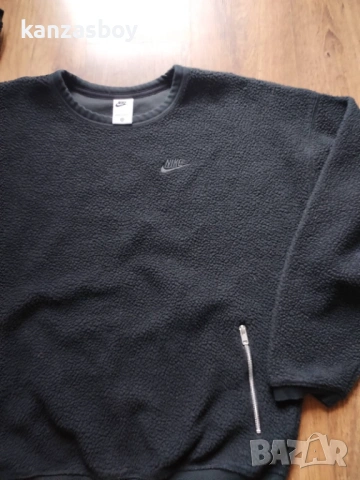 Nike Club Fleece Men's Winterized Crew - мъжка шерпа блуза С, снимка 5 - Спортни дрехи, екипи - 53180087
