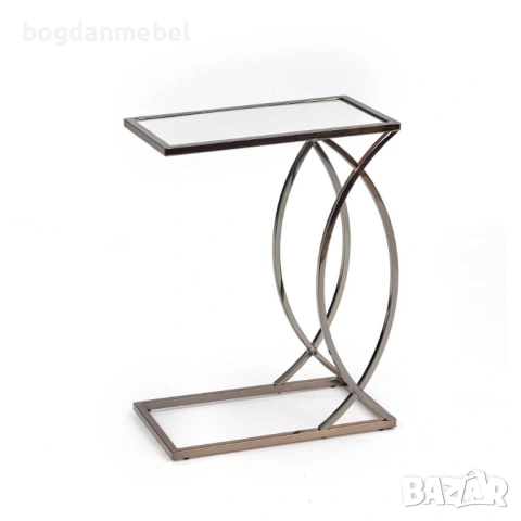 Холна маса Halmar Parma, стъклен плот, метална