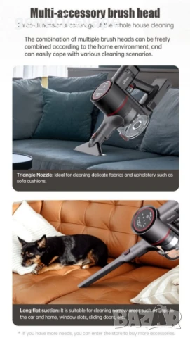 Компактна мощна 500вата нова прахосмукачка най- ново поколение 2023, снимка 6 - Прахосмукачки - 51385125