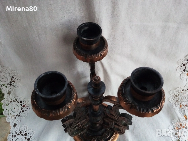 Винтидж свещник, снимка 6 - Антикварни и старинни предмети - 51597982