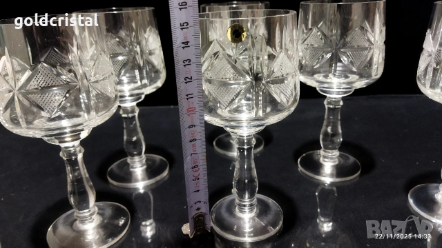 кристални чаши , снимка 2 - Антикварни и старинни предмети - 53230878