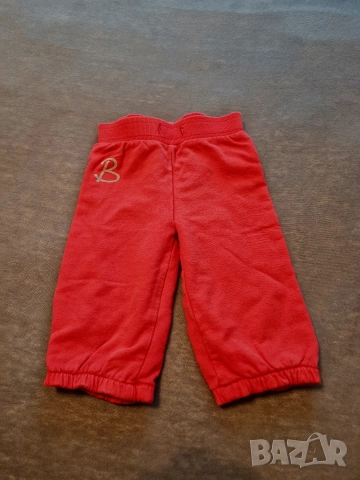 6-9м 74см Панталон тип долница, памук, червен, без следи от употреба 