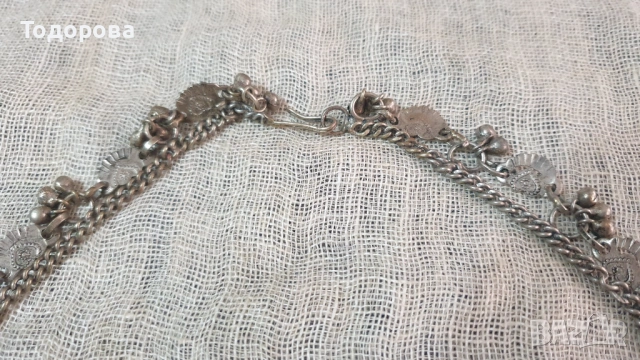 Масивно старинно колие,ръчно инкрустирано, снимка 3 - Антикварни и старинни предмети - 54008114