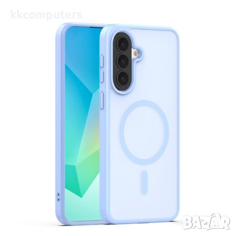 Калъф силикон с MagSafe / Светло син / за Samsung A37 5G и Протектор Баркод : 3133890