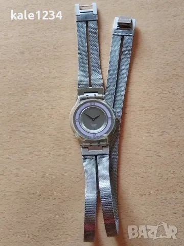 Дамски часовник Swatch ultra slim. Гривна. Водоустойчив , снимка 6 - Дамски - 48308712