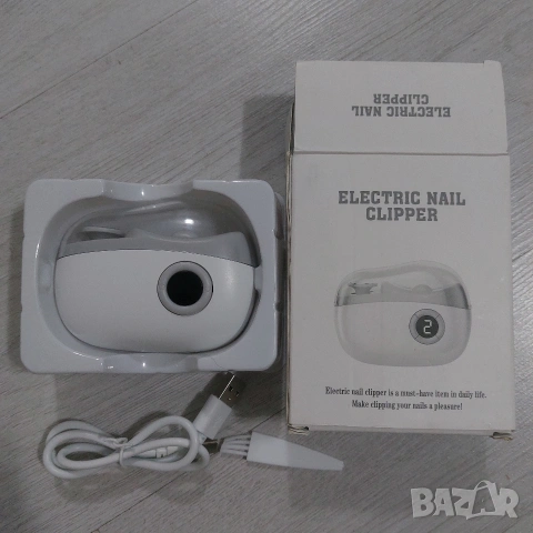 Професионална електрическа нокторезачка 2-в-1 M-USB004 с LED светлина и USB зареждане