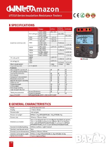 тестер за съпротивление на изолацията

UNI-T UT510

, снимка 6 - Друга електроника - 47479575