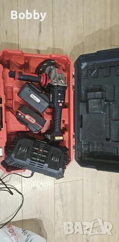 Акумулаторен Безчетков Ъглошлайф Parkside PWSAP 20Li F6 със Двойно зарядно и 2 бр. батерии 4AH и 8АH