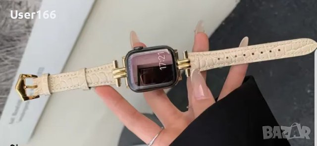 Кожена каишка за Apple Watch Series 8 7 6 5 4 3 SE, снимка 1 - Каишки за часовници - 49137418