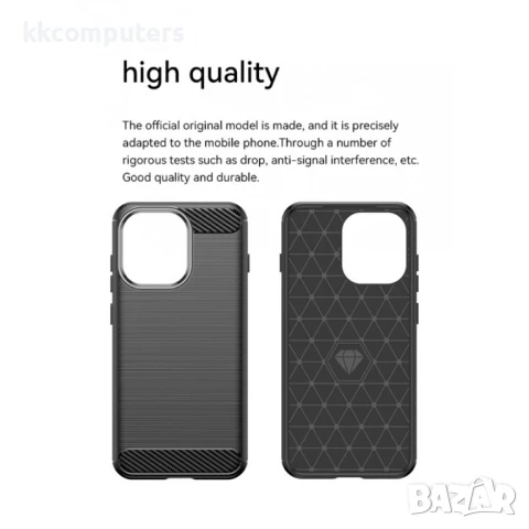 OnePlus 13s 5G / OnePlus 13T 5G Удароустойчив Carbon Fiber Калъф и Протектор, снимка 3 - Калъфи, кейсове - 50712230