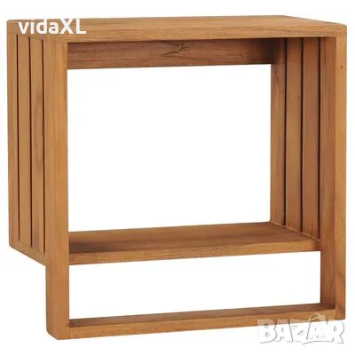 vidaXL Стенна поставка за хавлии, 35x20x35 см, масивно тиково дърво(SKU:289073), снимка 2 - Други - 49221871