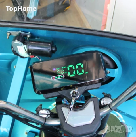 Електрическа Селскостопанска Триколка с Покрив 2000W СИНЯ, снимка 6 - Мотоциклети и мототехника - 54120059