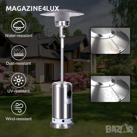 Външен газов отоплител тип гъба 13KW, снимка 2 - Отоплителни печки - 52739181