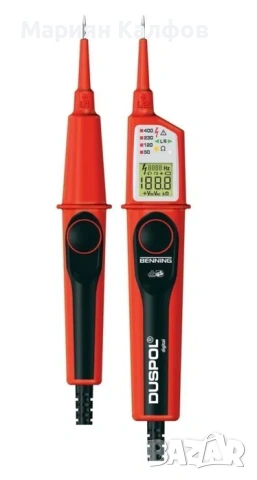 Професионален двуполюсен тестер за напрежение Benning DUSPOL Digital