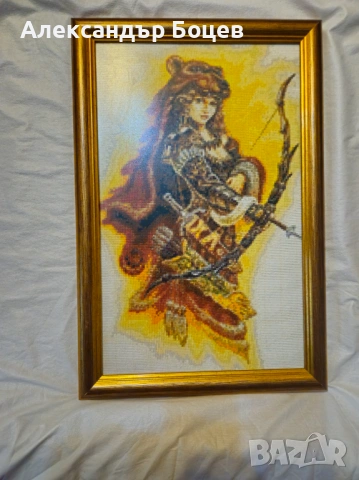 ГОБЛЕН- ръчна обработка- ПРЕКРАСЕН, снимка 5 - Гоблени - 49263356